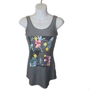 Women's Soft Gray Tropical Tank Top (Small)